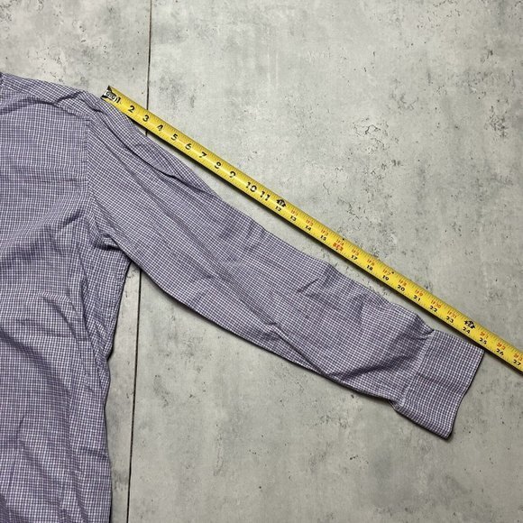 Peter Millar Collection Flex‎ Finish Shirt Mens Sz L Purple Plaid MSRP $248 - Picture 6 of 7